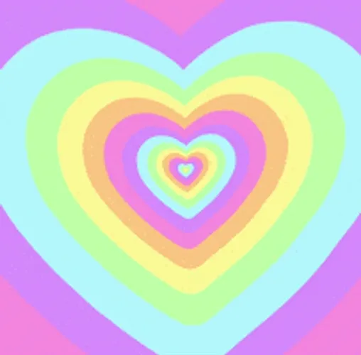 Pastel Heart Tunnel Animated