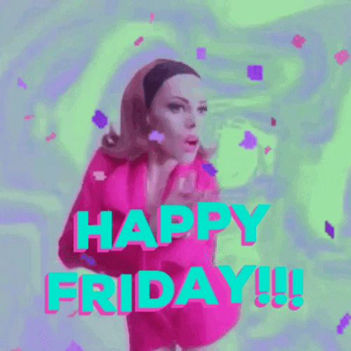 Happy Friday Dancing Pink Lady