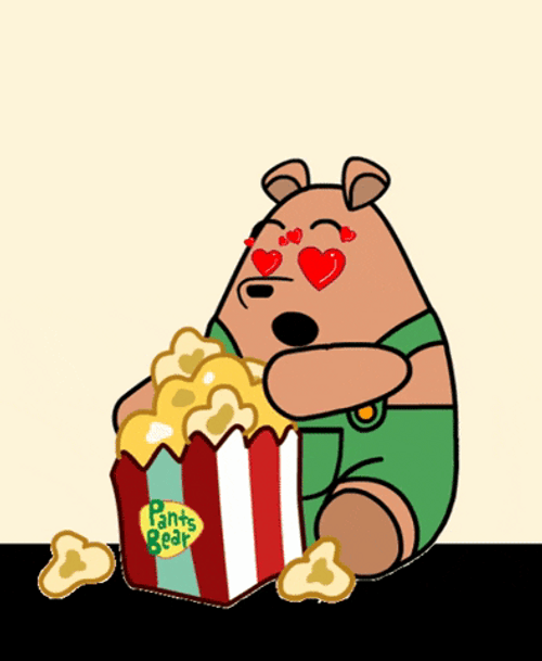 Popcorn Love Pants Bear