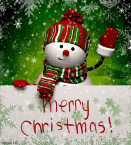 Merry Christmas Snowman Greeting