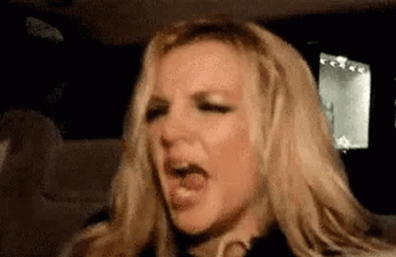Tired Yawning Britney Spears
