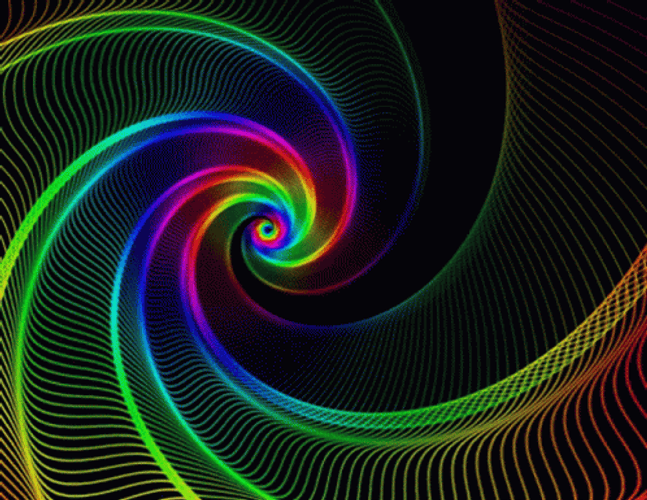 Rainbow Color Spiral Swirl