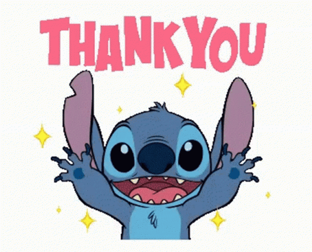 Stitch Saying Thank You