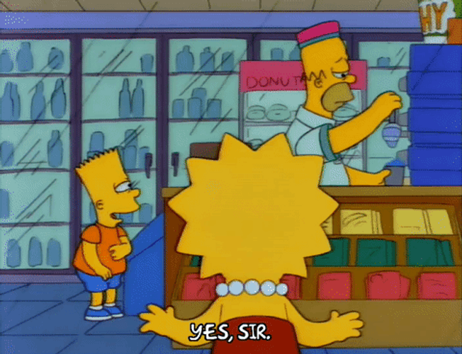 Yes Sir The Simpsons Barista