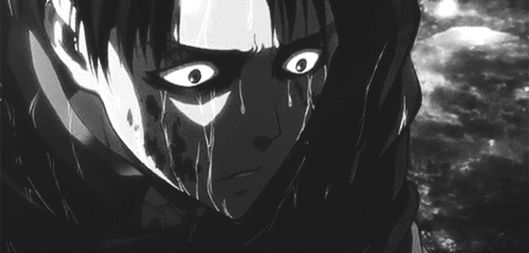 Dark Face Crying Levi
