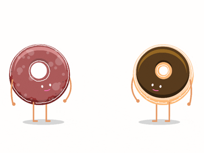High Five Cartoon Doughnuts