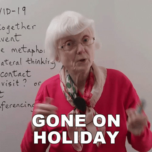 Old Woman Gone On Holiday
