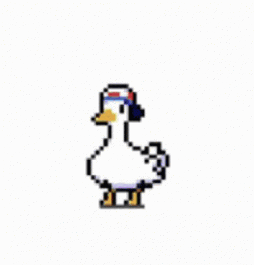 Pixel Art Cool Duck
