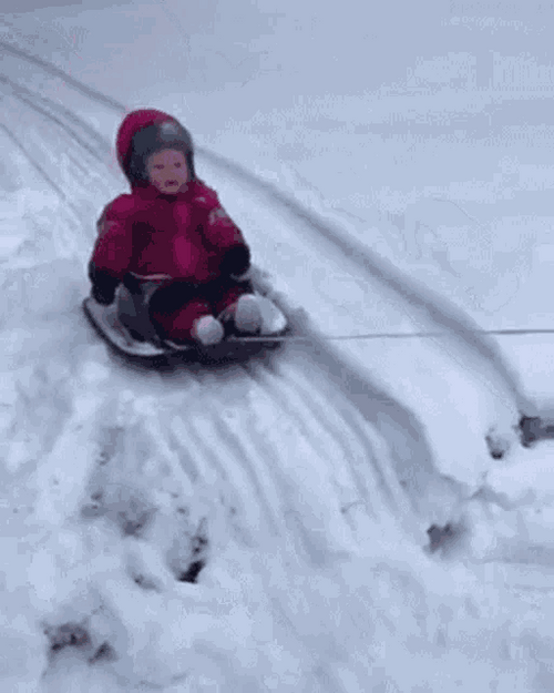 Baby Snow Gliding