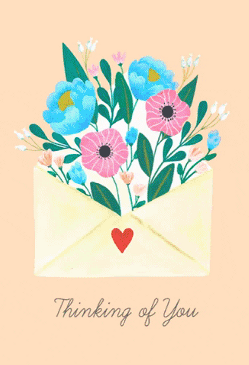 Thinking Of You Flowers Envelope