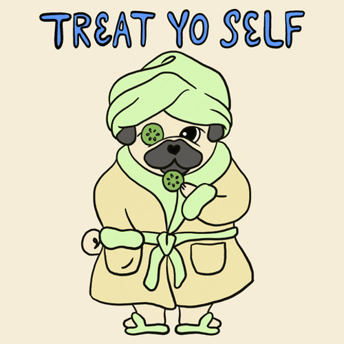 Treat Yo Self Dog Spa Cartoon