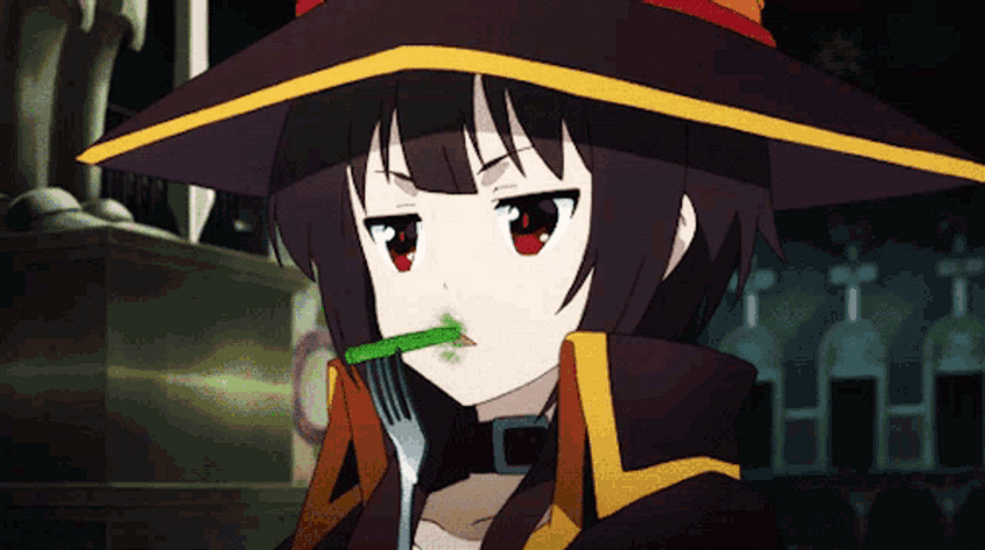 Megumin Seriously Eating